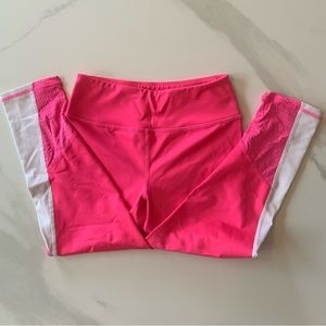 Z by Ella - Girls Pink & White Cropped Leggings - Size M 8/10